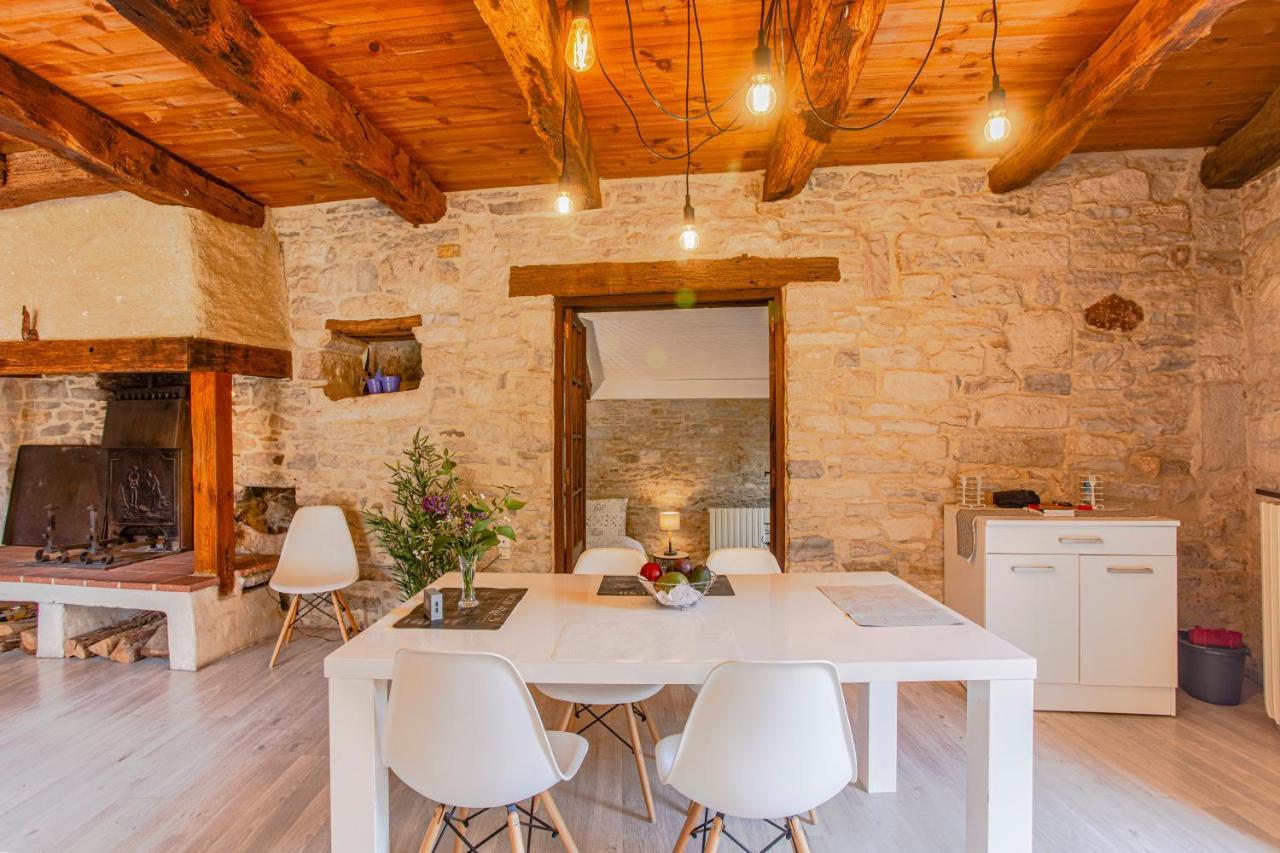 Maison En Pierres Au Coeur Du Village Medieval De Villeneuve Екстер'єр фото